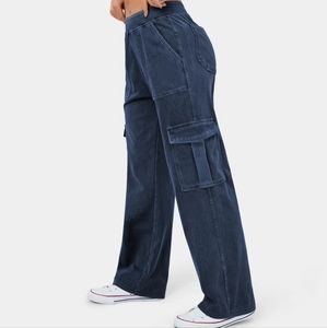 HalaraMagic™ Mid Rise Multiple Pockets Straight Leg Stretchy Knit Cargo Jeans